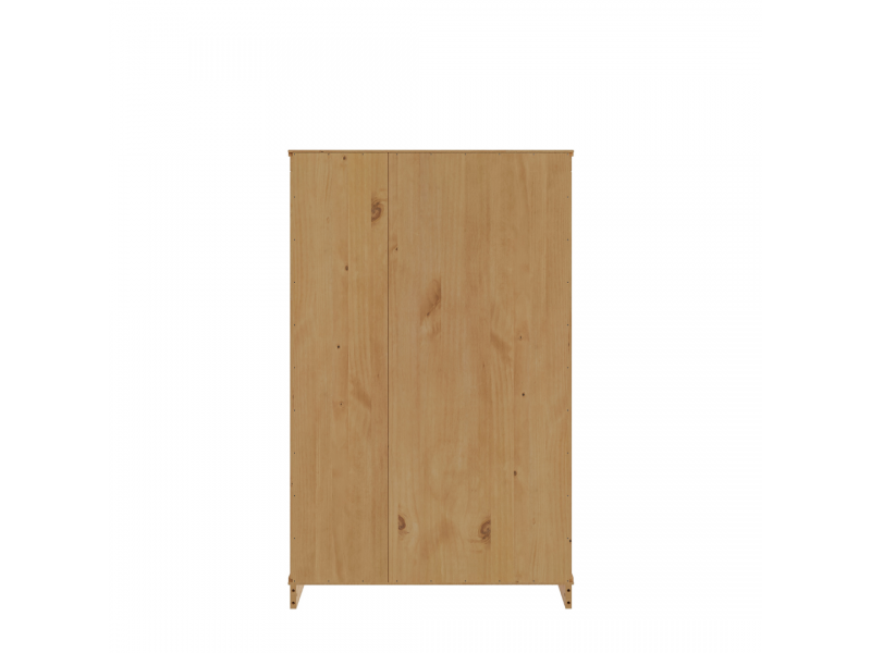 Estante de madeira com 1,19 m no acabamento cera natural / Coleção biblioteca